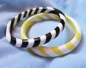 2 Vintage Bangles - Striped