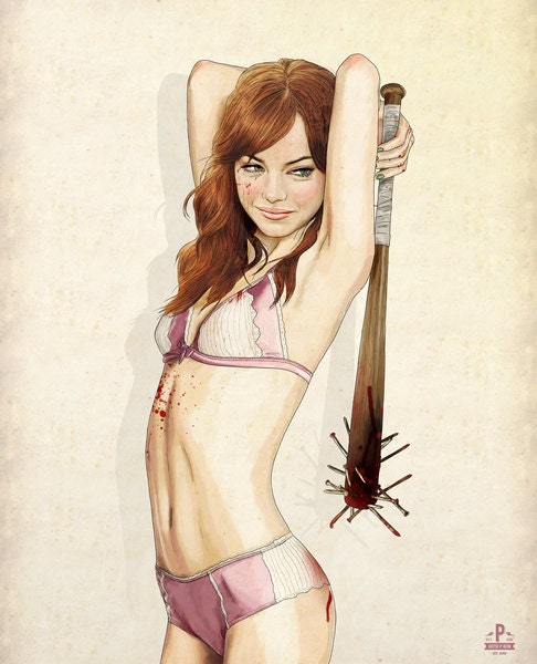 Slaughterhouse Starlets - Emma Stone Print