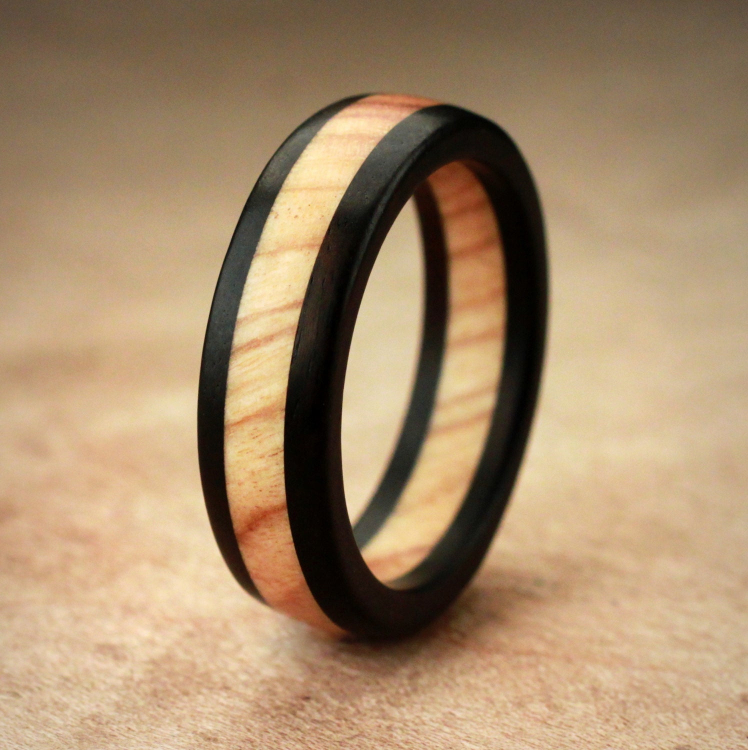 Ebony Olive Wood Ring