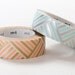 mt Washi Masking Tape - Peach & Blue Corner Stripes - Set 2