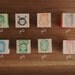 girls and boys hanco, handmade rubber stamps. miniature profile.