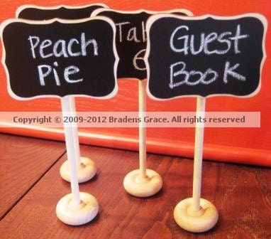 Mini Chalkboard Stands-FANCY Style-Christmas Table Display, Place Settings, Wedding Chalkboards