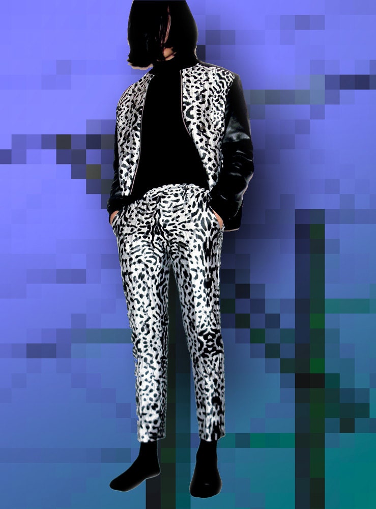 Silk Printed Cropped Trousers