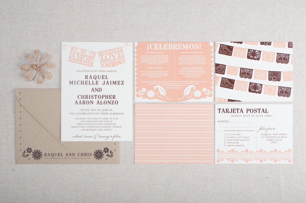 Wedding Invitation - Fiesta Papel Picado Banner