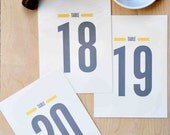 Modern Arrow Table Numbers
