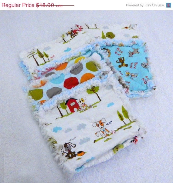 SALE Puppy Burp Cloths - set of 3