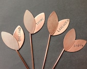 Large Sprout Herb Markers - Custom Set of 4 Garden Markers