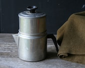 Vintage Coffee Pot Camper Aluminum Percolator Small Serving Fathers Day From Nowvintage on Etsy