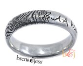 Signature Ring with Single Fingerprint Tip