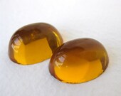Vintage Glass Cabochon Topaz Magnifying Transparent Oval Bombe 18x13mm gcb0739 (2)