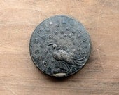 Weighed Down - Antique Peacock Paper Weight - Bird - Feathers - Gray - Mother's Day - Vintage Home Decor