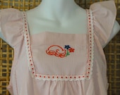 Cute Vintage Summer Nightgown-Kittens by Katz-Deadstock-Size Medium