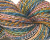 Handspun yarn Orchestra worsted weight 2 ply, 182 yards hand dyed BFL wool top knitting supplies crochet supplies
