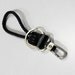 Black Braided Leather Key Ring Key Chain Key Holder Key Fob