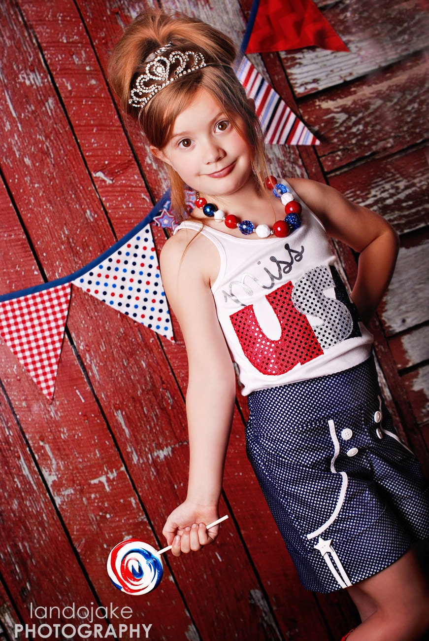 Miss USA tank from the YANKEE DOODLE Sweetheart collection summer 2013 sizes 18mo to girls 14/16
