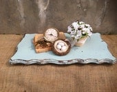 Vintage - Upcycled - Subtle Sage - Green - Architectural Wooden Lazy Susan - Turn A Round - CHIC