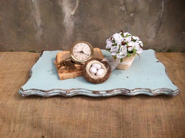 Vintage - Upcycled - Subtle Sage - Green - Architectural Wooden Lazy Susan - Turn A Round - CHIC