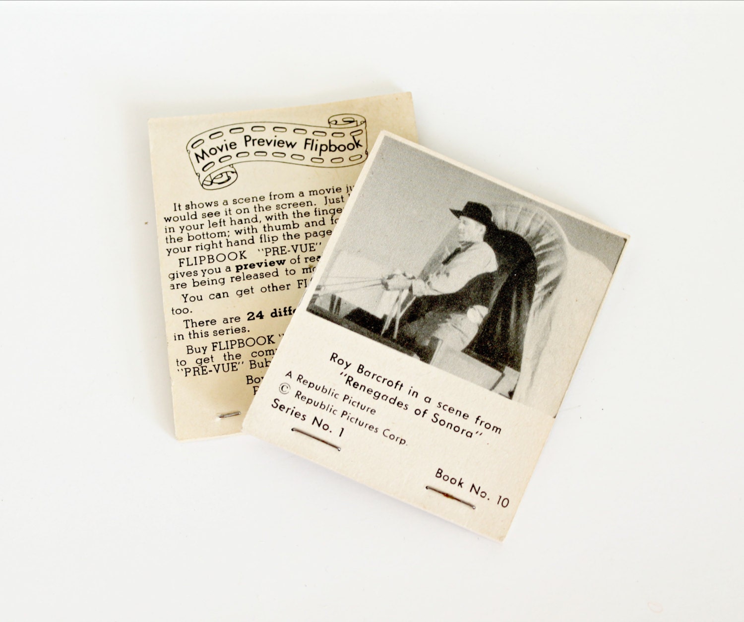 Vintage Flip Book Western Movie