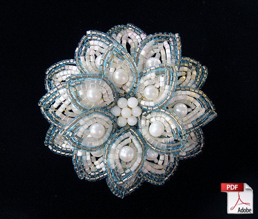 French Beaded Brooch- Tutorial