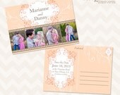 Save the Date 5x7 Photo Card Template - INSTANT DOWNLOAD