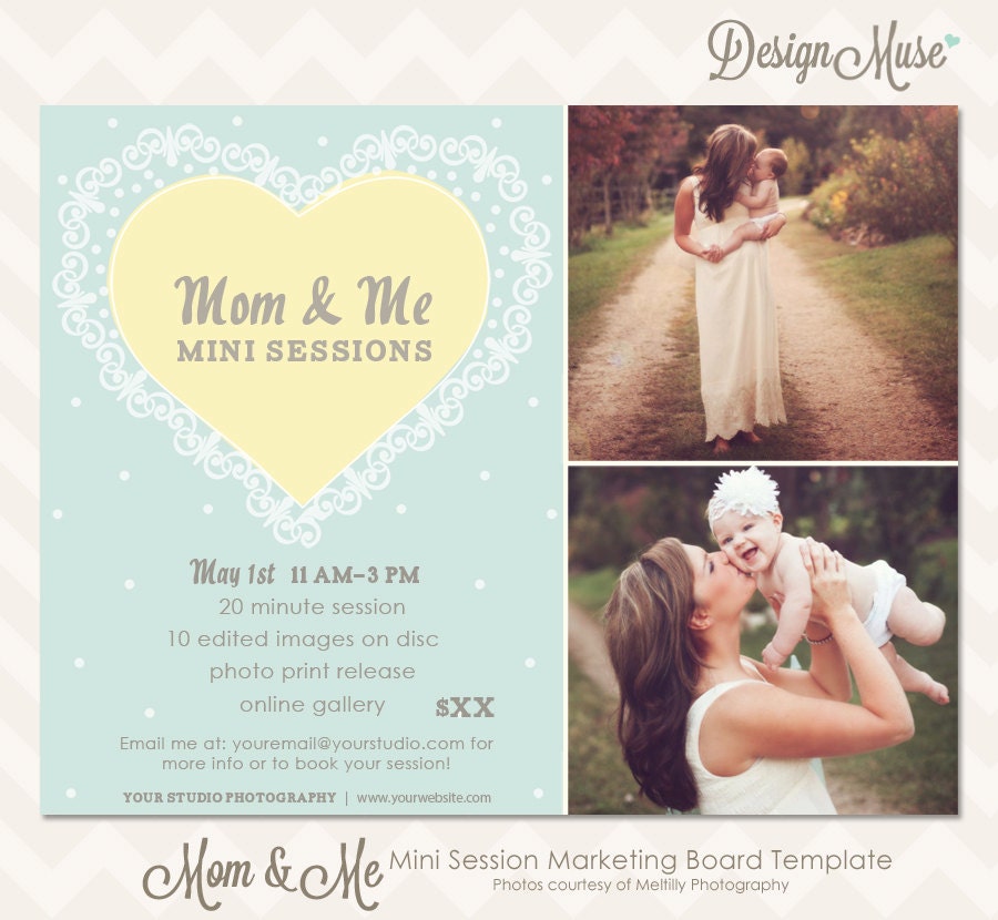 Mom and Me Mother's Day Mini Session Template - INSTANT DOWNLOAD