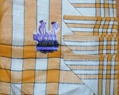 NWT antique vintage Linen Bridge table cloth and napkin set