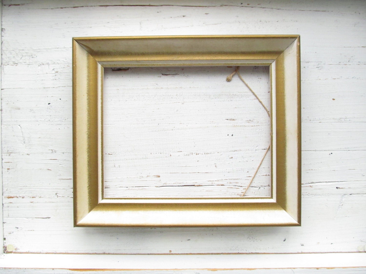Vintage White and Gold Wood Frame