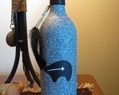 Upcycled Recycled Wine Bottle Vase Bear
