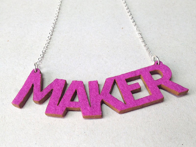 Felt Maker Necklace - Laser Cut Wool