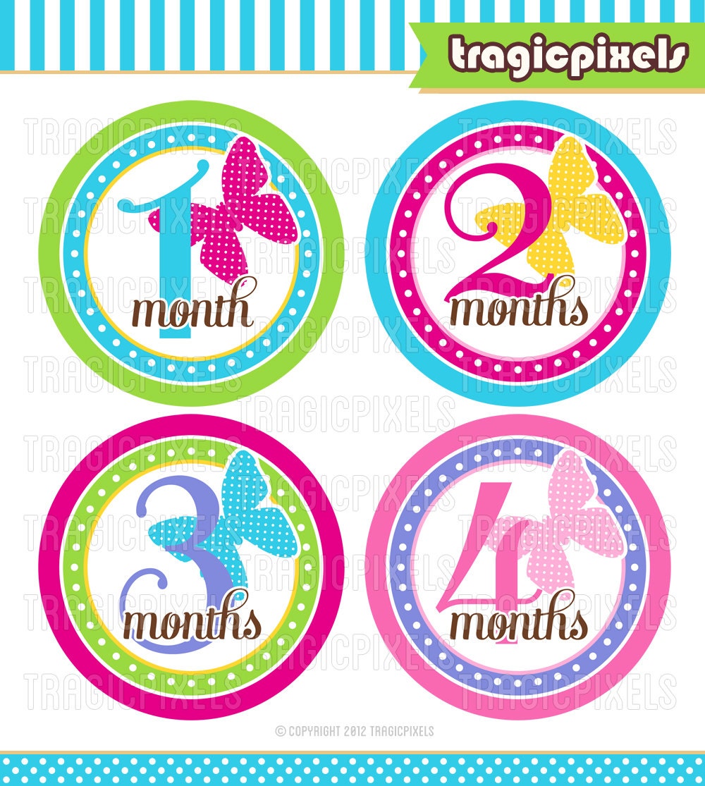Printable 1 Month Old Sticker