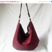 Weekend Sale - Hobo - Burgundy Vegan suede slouch bag - Handmade handbag - Pick your COLOR - Made to Order