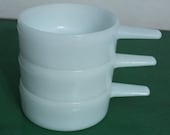 Set of 3 Jeanette Glasbake Ovenware14 oz Stackable Soup or Chili Bowls J-2639