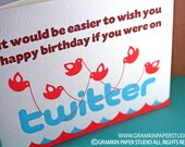 Twitter Wish-Single Birthday Card