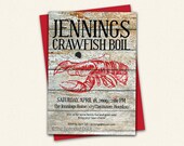 Peeling Paint Custom Crawfish Boil Invitation