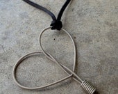 LIMITED EDITION Recycled Bass String - Restored Heart Pendant