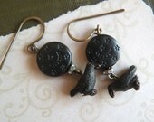 Dark Moon Raven Earrings