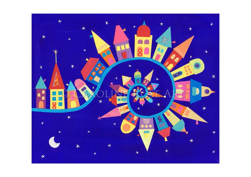 Twisty-Twirly Town  - Fine Art Print