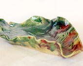 Giant Birds of Paradise Hand Formed Leaf Bowl Platter