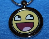Awesome Smiley Round Key chain  -  Meme, Reddit