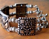 Hearts and Flowers Pearl Bracelet