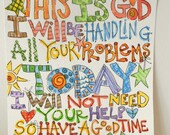 Art Original Framed   "This Is God" Watercolor  5 x 7 betrueoriginals