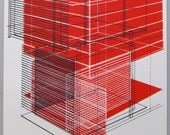 Perspective architecture 6, architectural graphic design, 16 x 20 inches silkscreen print