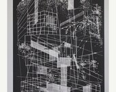 Landscape in lines, silkscreen print