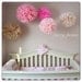 Lovely .. tissue paper pom poms.. set of 5 .. nursery decor / party decoration