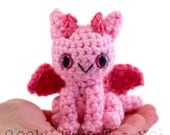Dragon Amigurumi Crocheted Toy in Pink