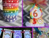 Rainbow Birthday Party Decorations Package