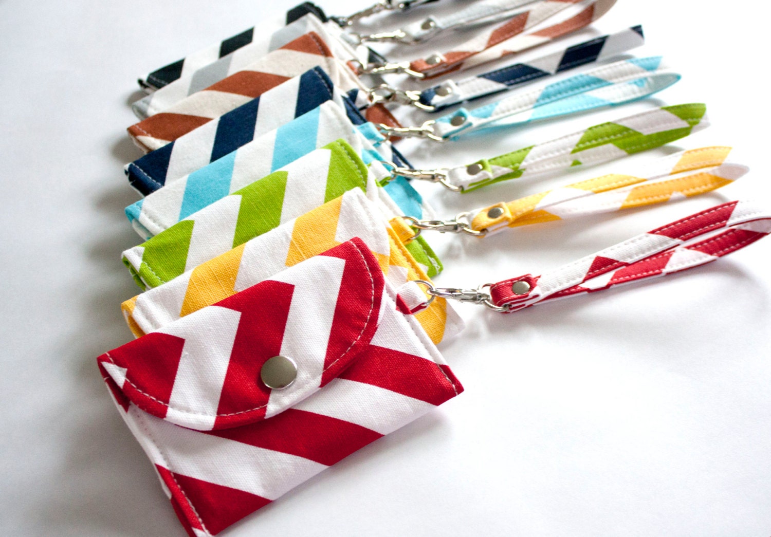 chevron card wallet wristlet set // small gift // business card holder // your choice of chevron fabric