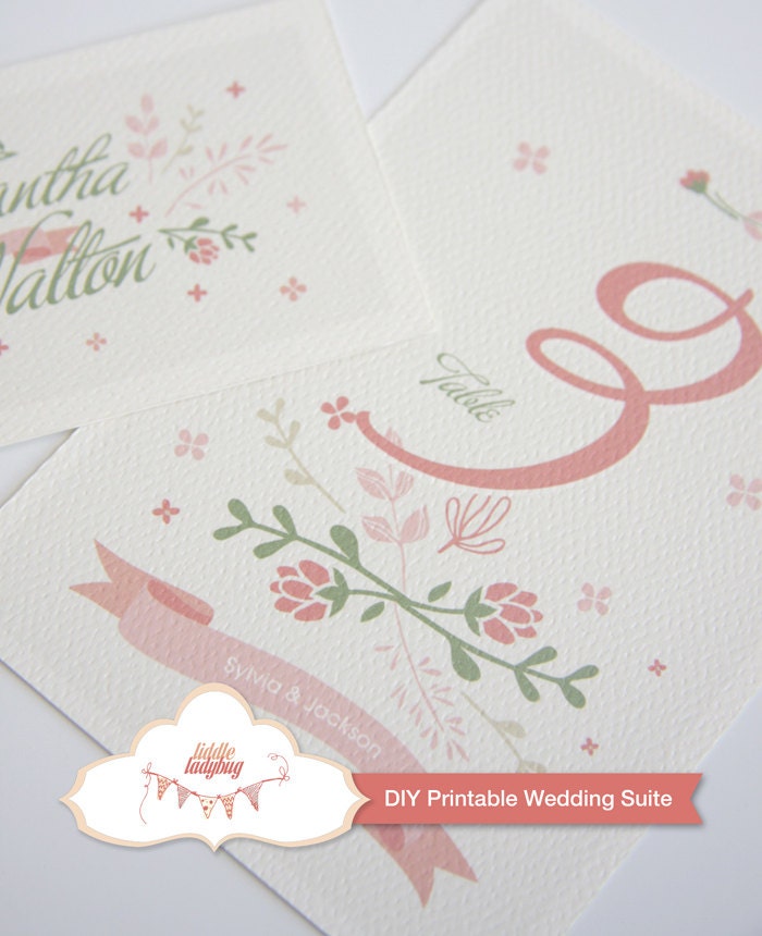 Rustic Printable Wedding Invitation Reception Suite -  Art Nouveau