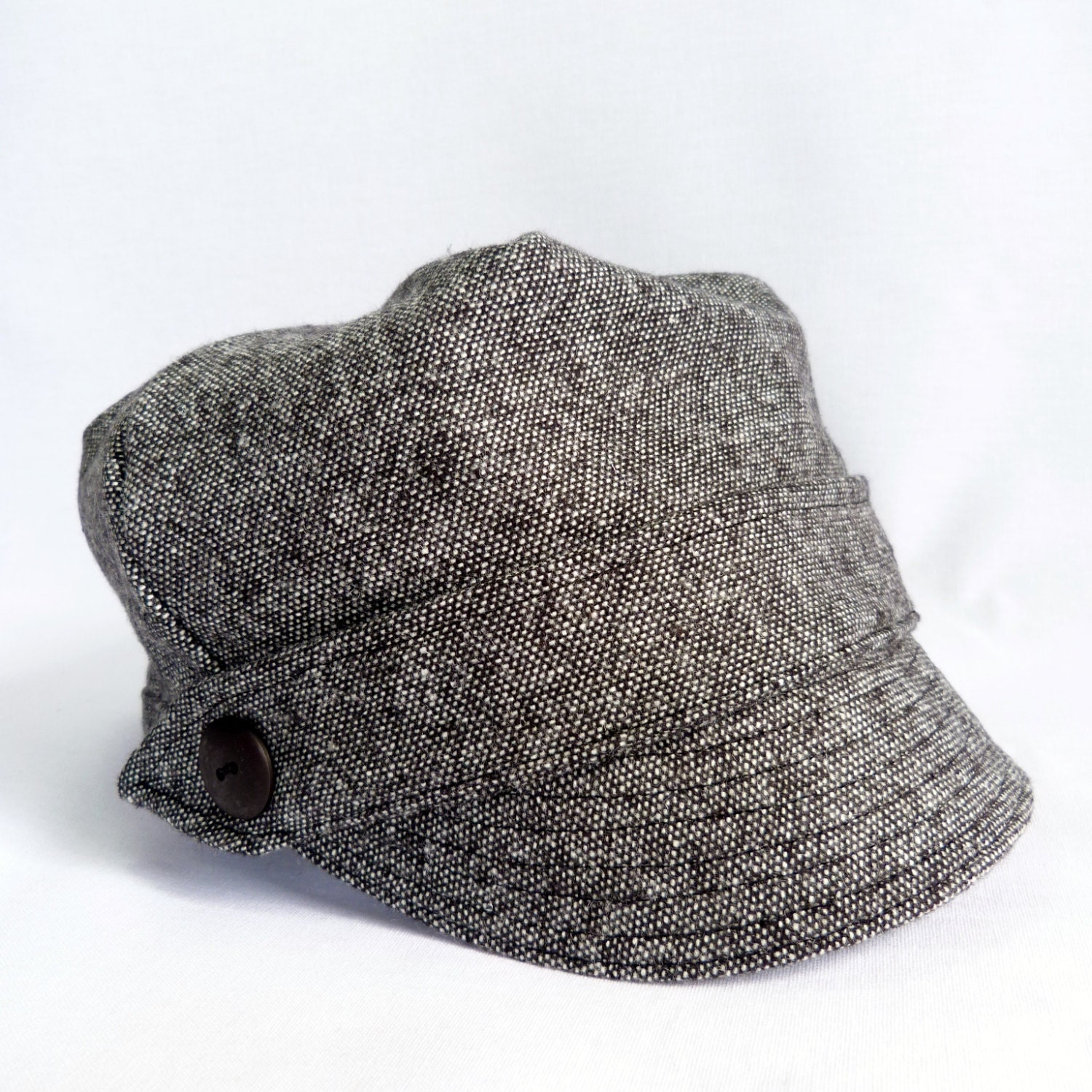 Womens Cap - Black/Grey Tweed