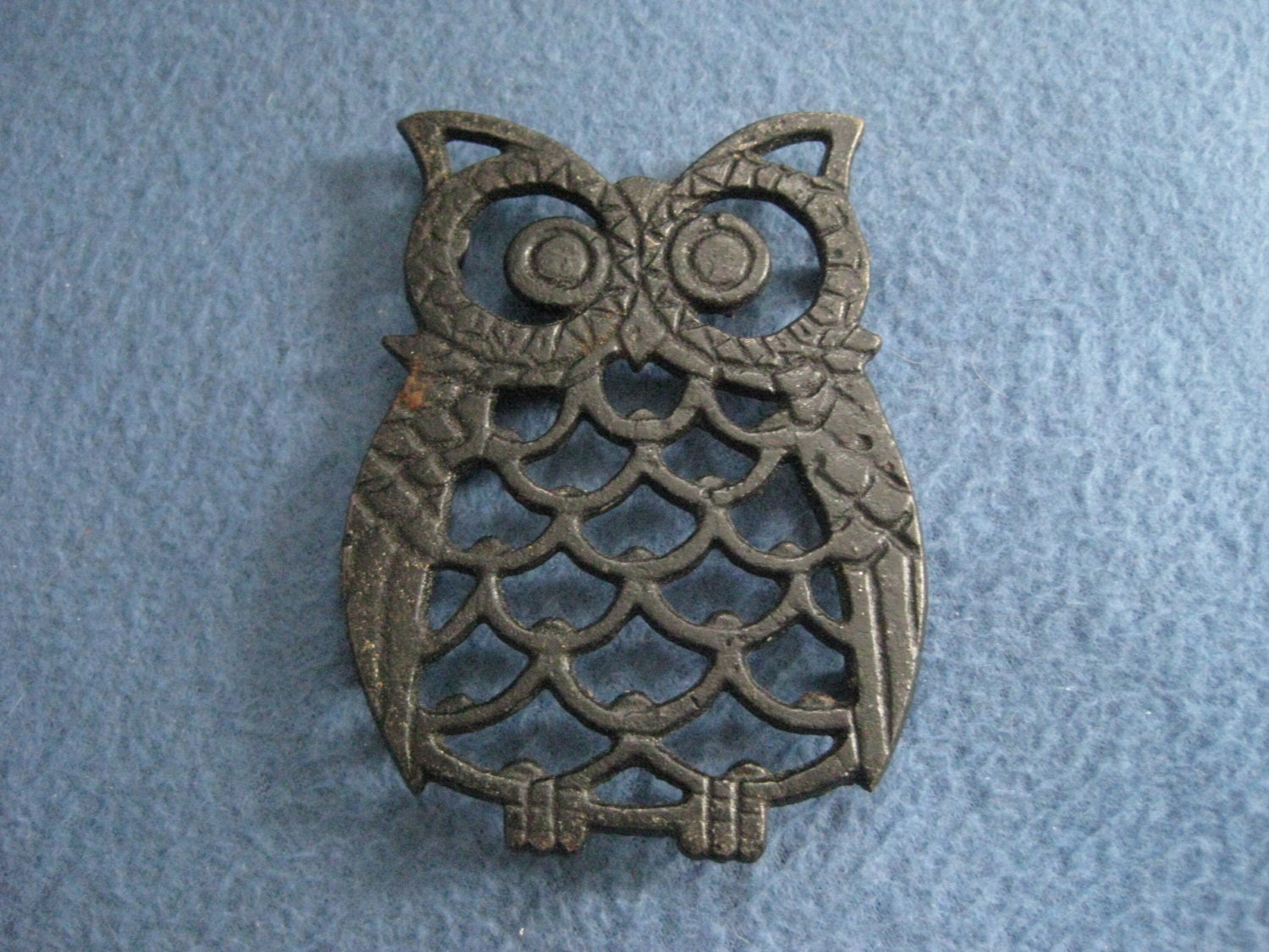 Vintage, 70s, Mini, Iron Owl Trivet